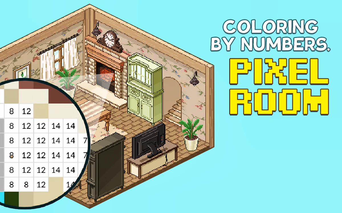 Coloring By Numbers. Pixel Room Preview