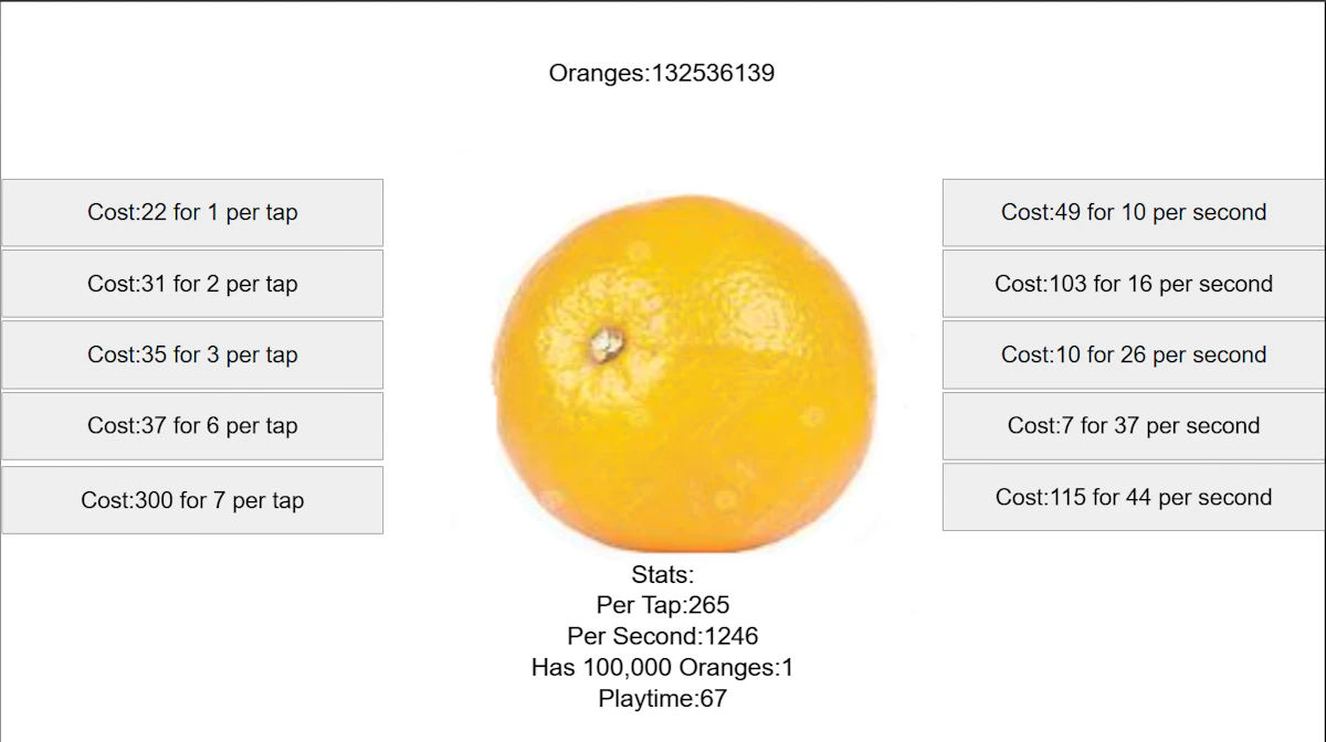 Orange Fruit Clicker Preview
