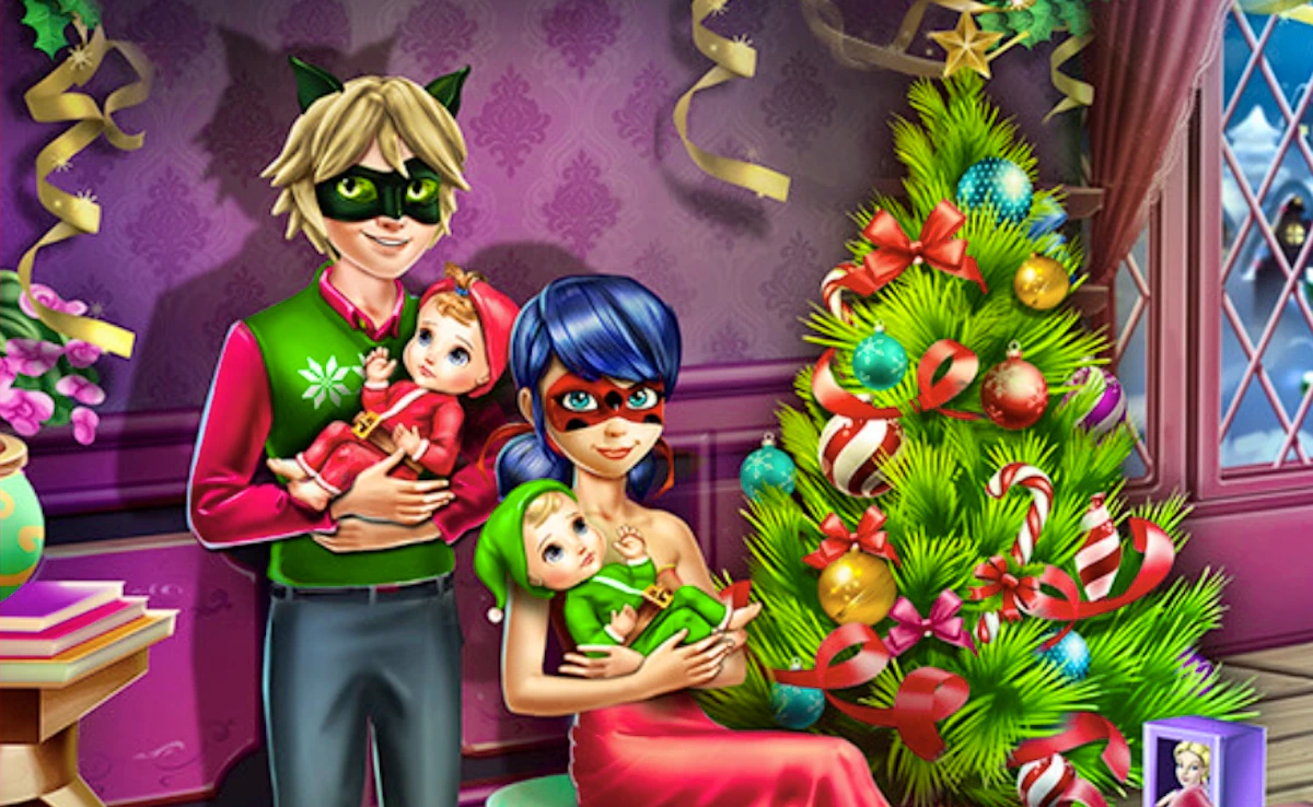 Dotted Girl Family Christmas Game