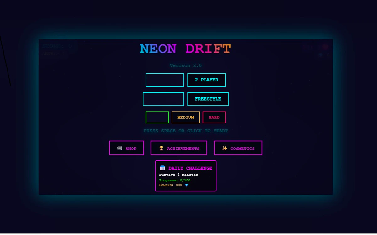 Neon Drift Game