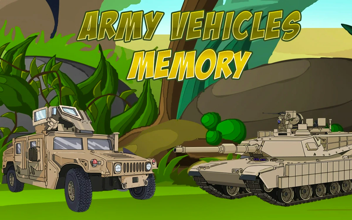 Army Vehicles Memory Game