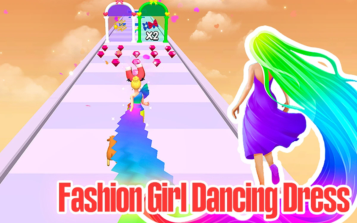 Fashion Girl Dancing Dress Preview