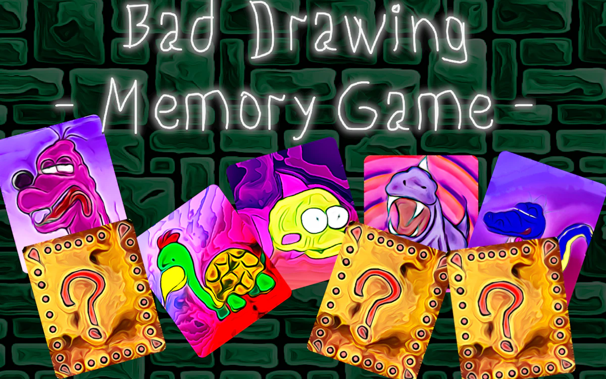 Bad Drawings Memory Game Preview