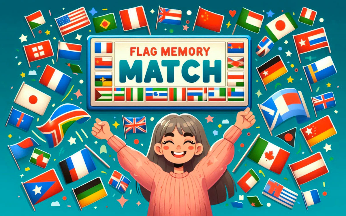 Flag Memory Match Preview