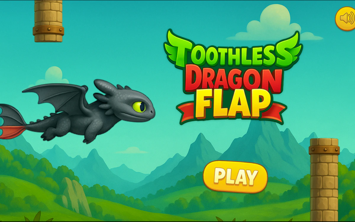 Toothless Dragon Flap Game