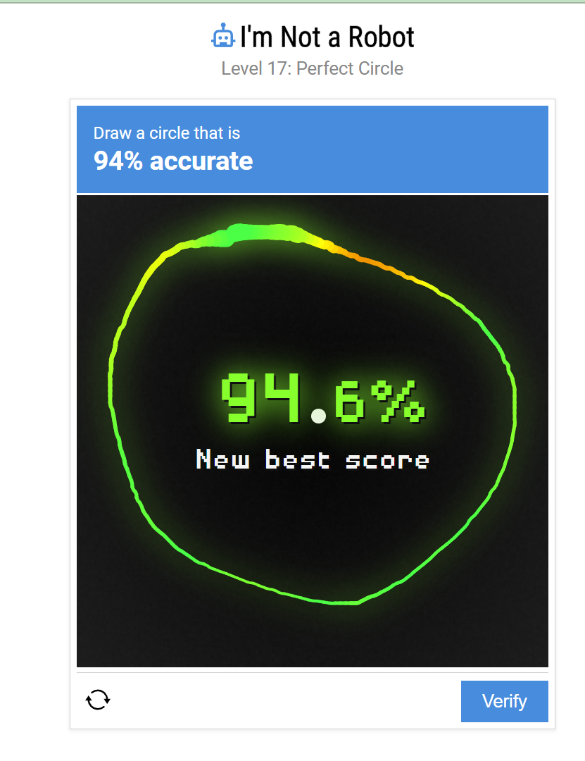 Successful circle completion