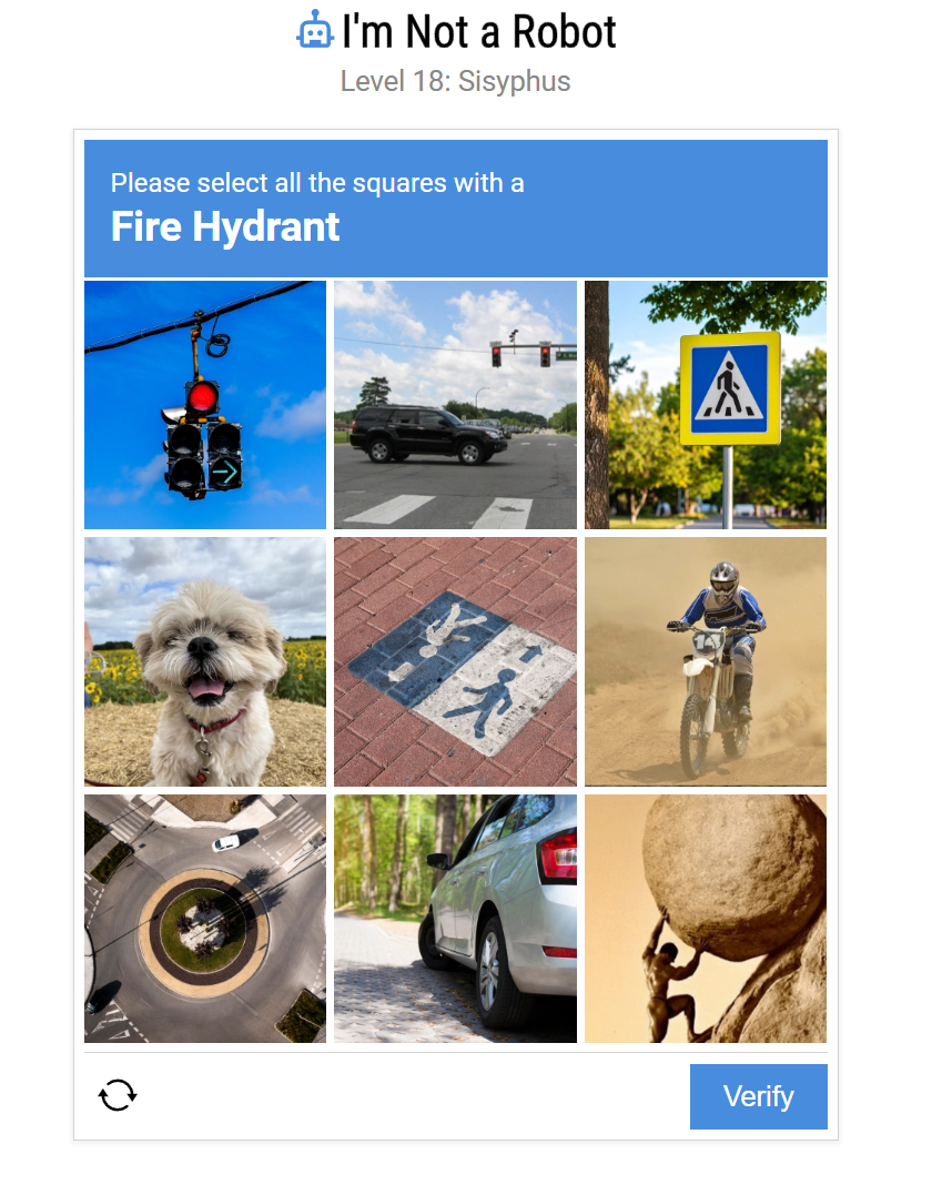 Fire hydrant selection in progress