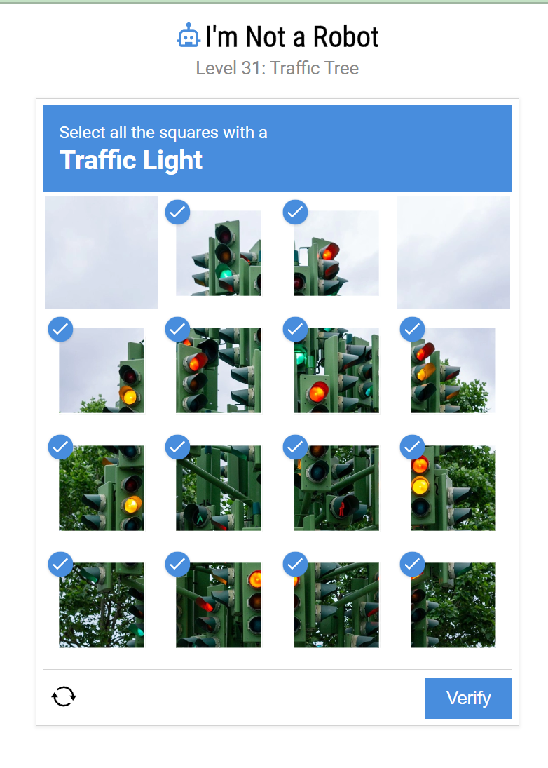 Traffic light identification examples